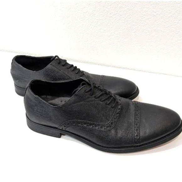 Express Other - Express Faux Leather Comfort Lace Up Oxford Dress Shoes Men's Size 8 US Black